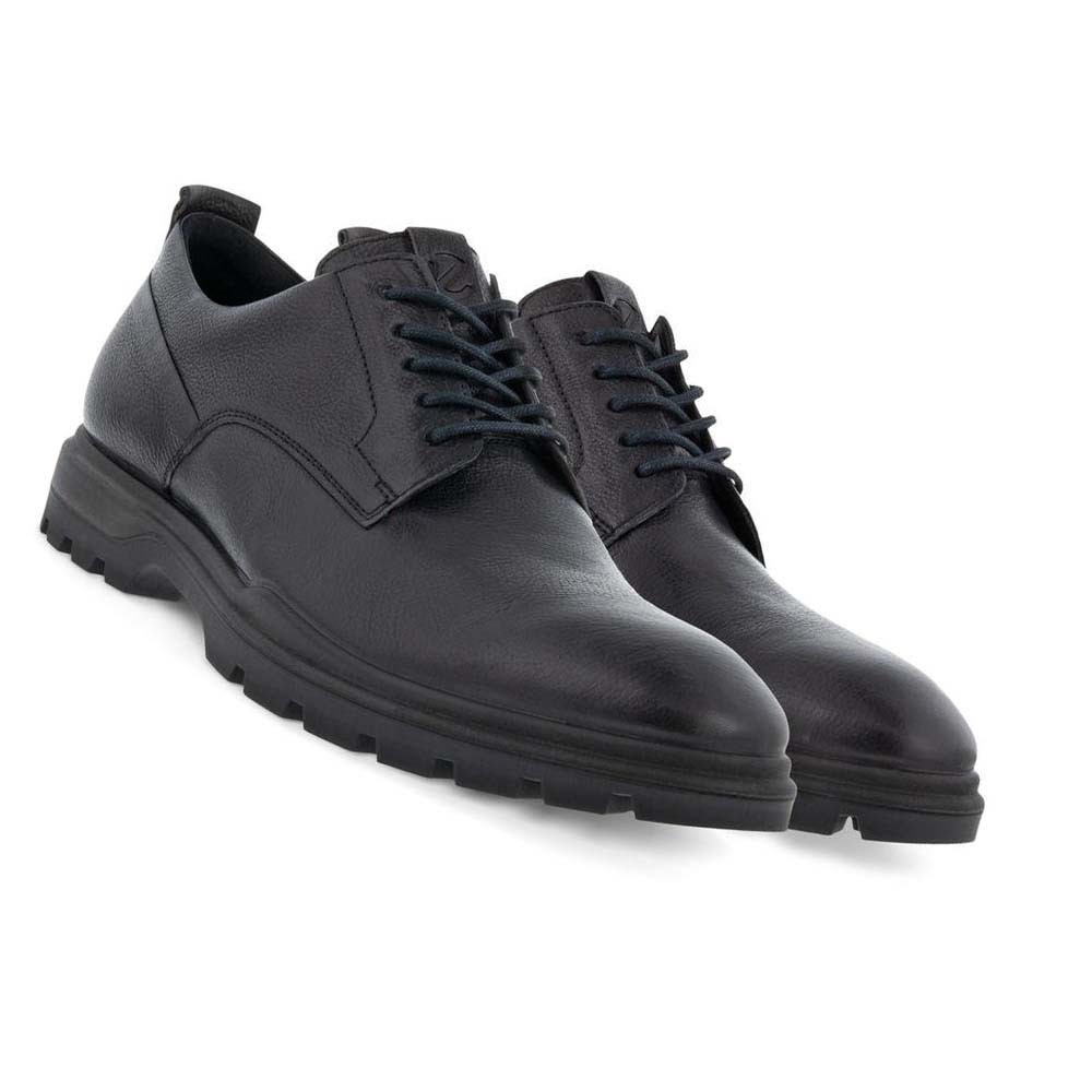 Men's Ecco Citytray Avant Plain Toe Dress Shoes Black | Canada 506QMA